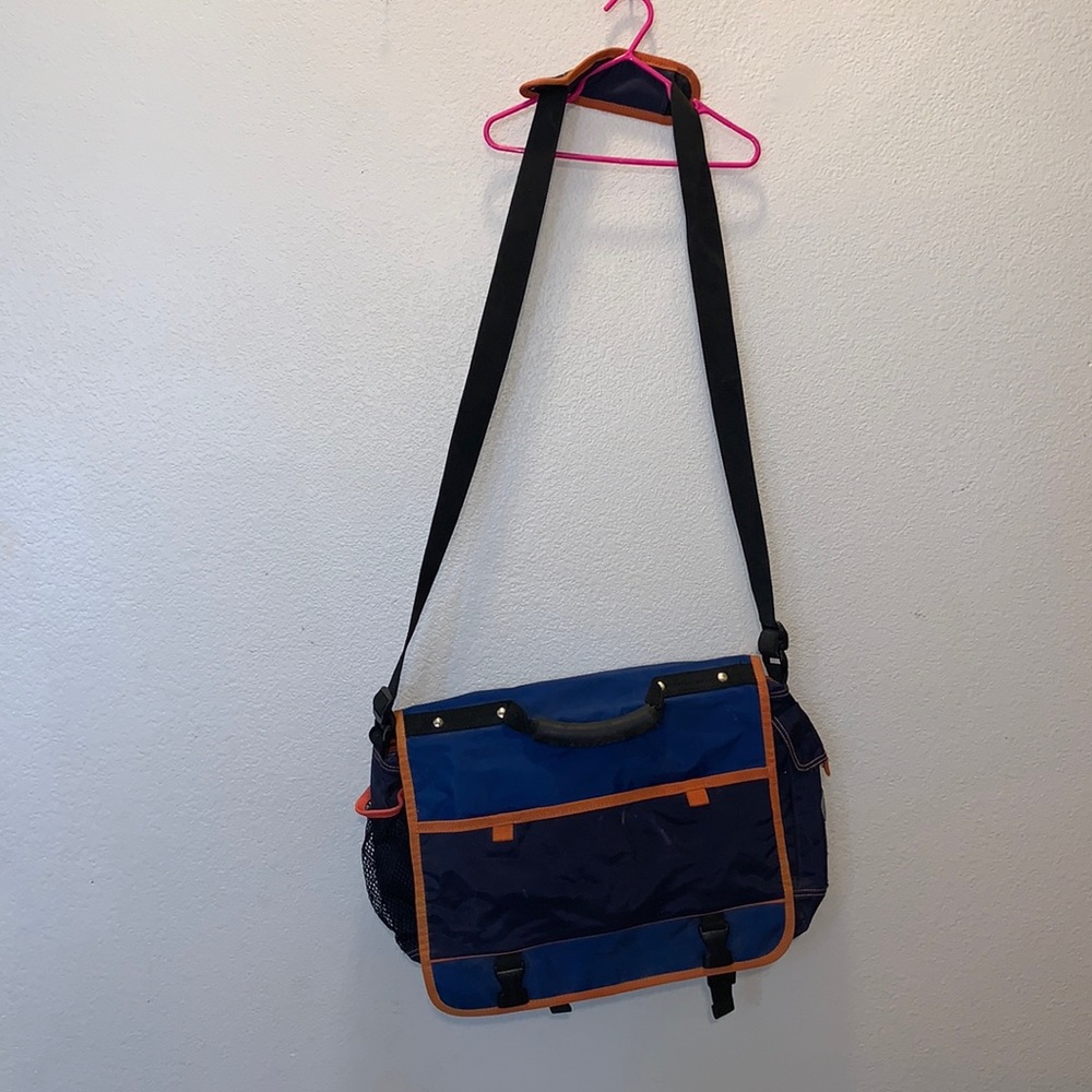 Gap blue orange BSU colors college laptop bag